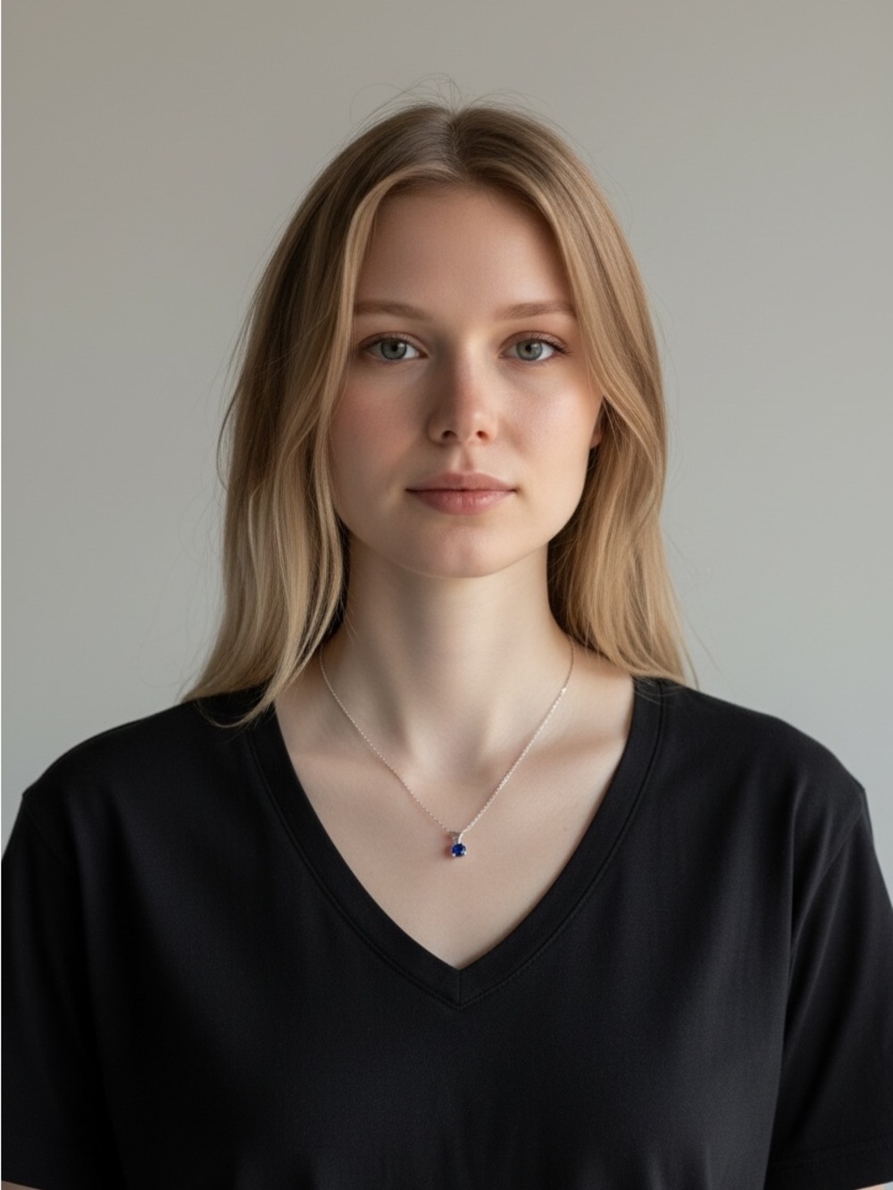 9/18 Effy Silver Necklace with Blue Sapphire Pendant